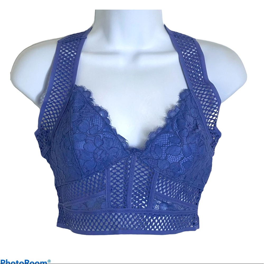 Free People Sitting Pretty Brami in blue egret